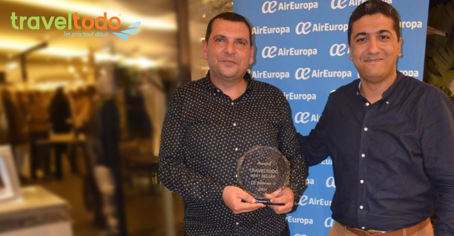 Traveltodo élue “ Meilleur vendeur 2024 ” par la compagnie aérienne Air Europa
